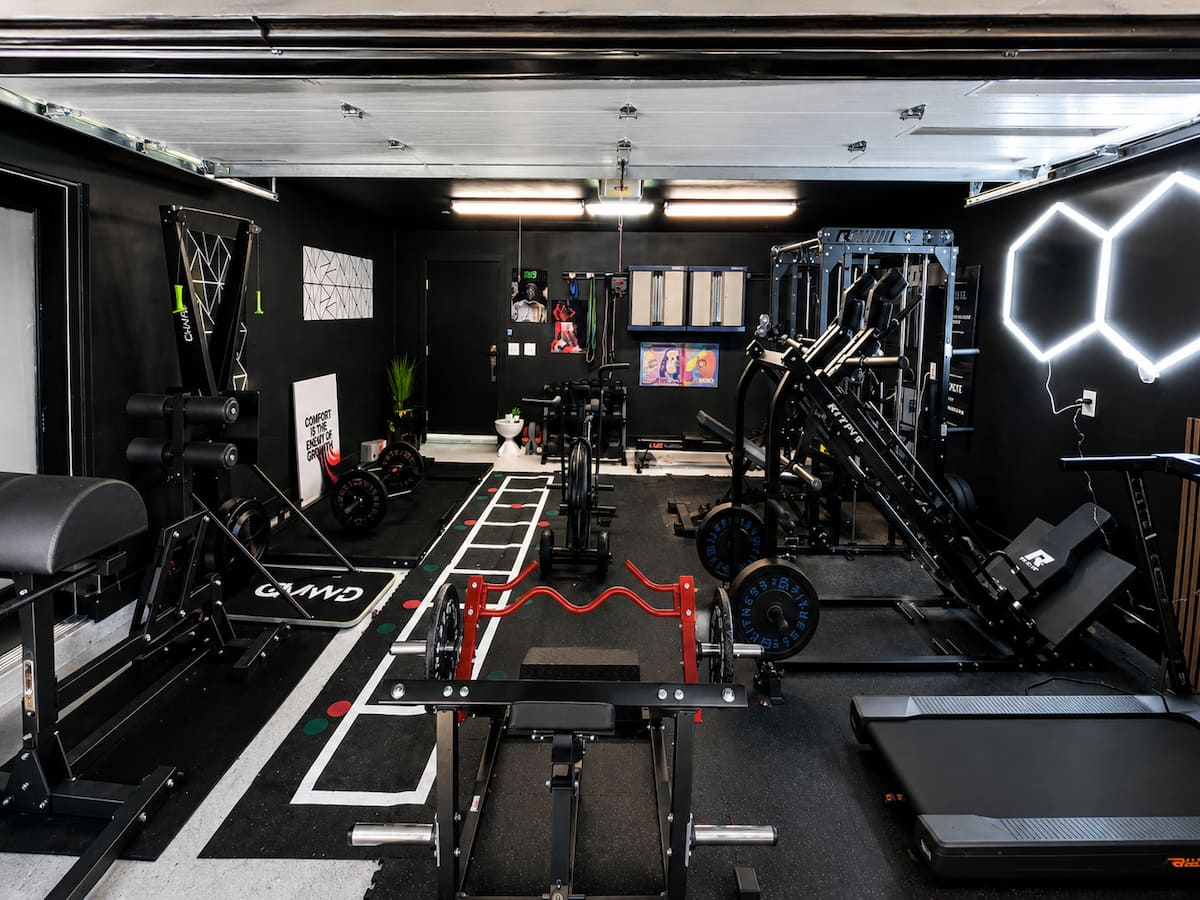Private gym at RO House Rancho Vista